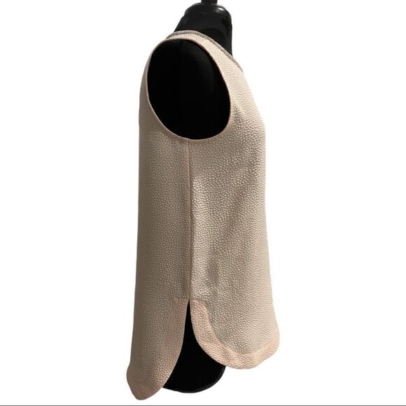 Halogen Light Pink Textured Embellished Neckline Tank Top Sz S - Picture 4 of 14